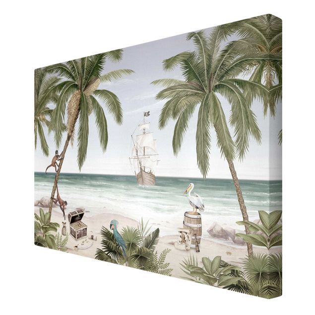 Canvas prints birds Conquest of the Caribbean