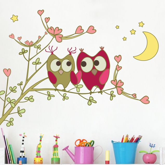 Kids room decor Owl pair