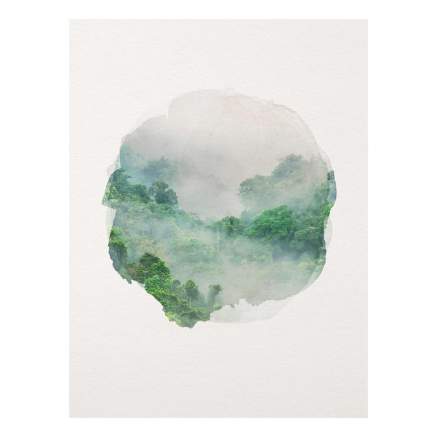 Prints trees WaterColours - Jungle In The Mist