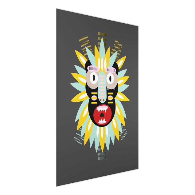 Contemporary art prints Collage Ethnic Mask - King Kong