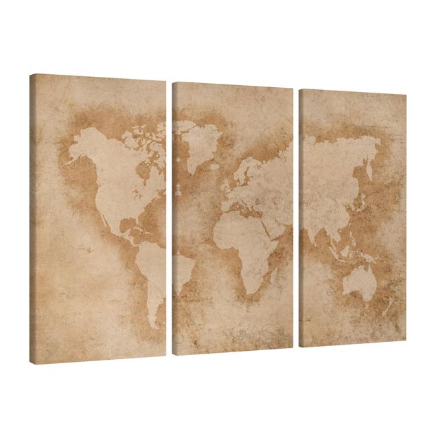 Canvas prints maps Antique World Map