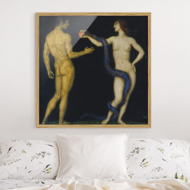 Art deco prints Franz von Stuck - Adam and Eve