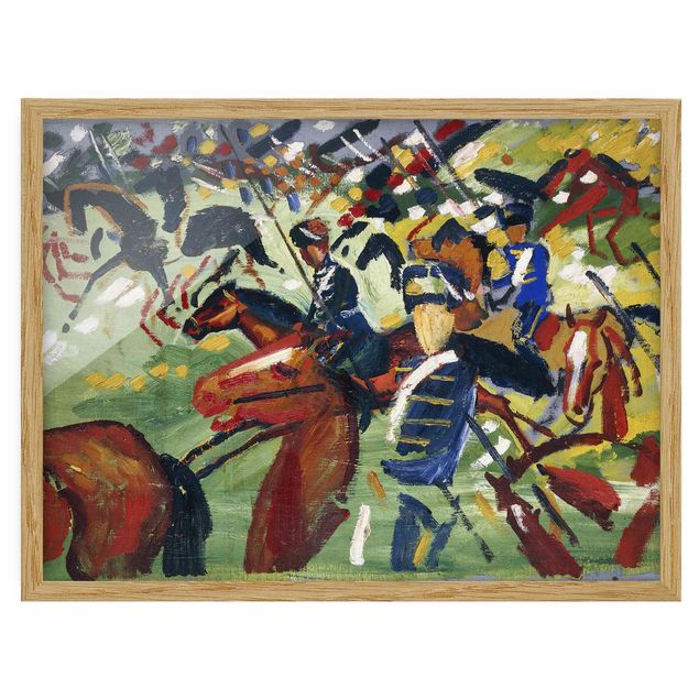 Art posters August Macke - Hussars On A Sortie
