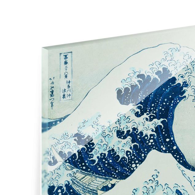 Glass prints landscape Katsushika Hokusai - The Great Wave At Kanagawa