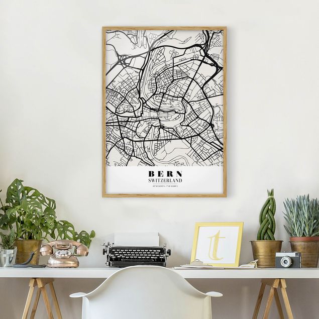 Prints maps Bern City Map - Classical