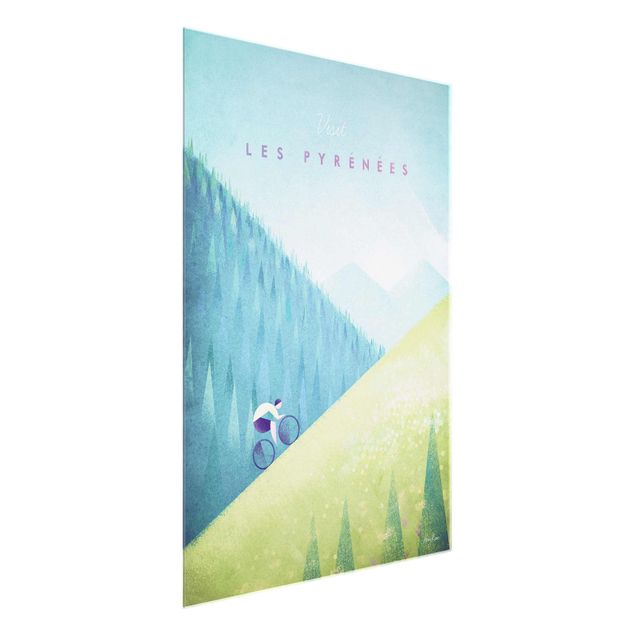 Mountain art prints Travel Poster - The Pyrenees