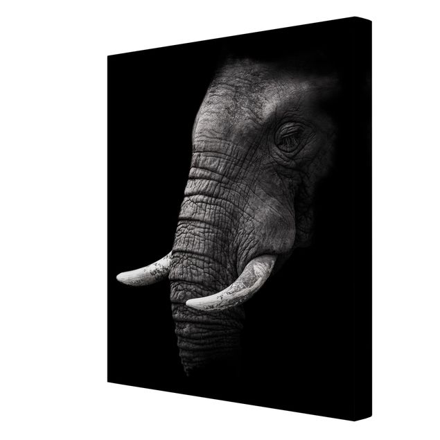 Animal wall art Dark Elephant Portrait