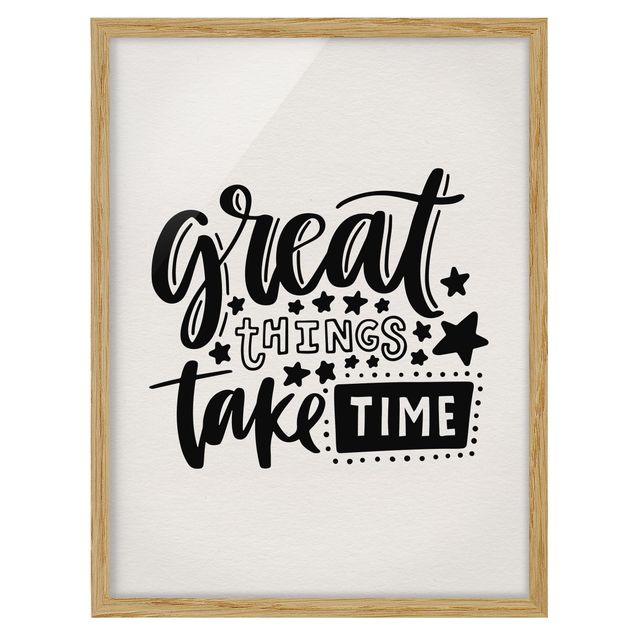 Contemporary art prints Great Things Take Time
