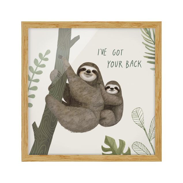 Framed quotes Sloth Sayings - Back