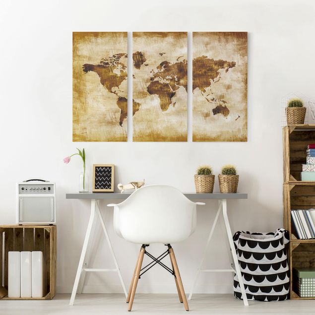 Prints vintage Map of the world