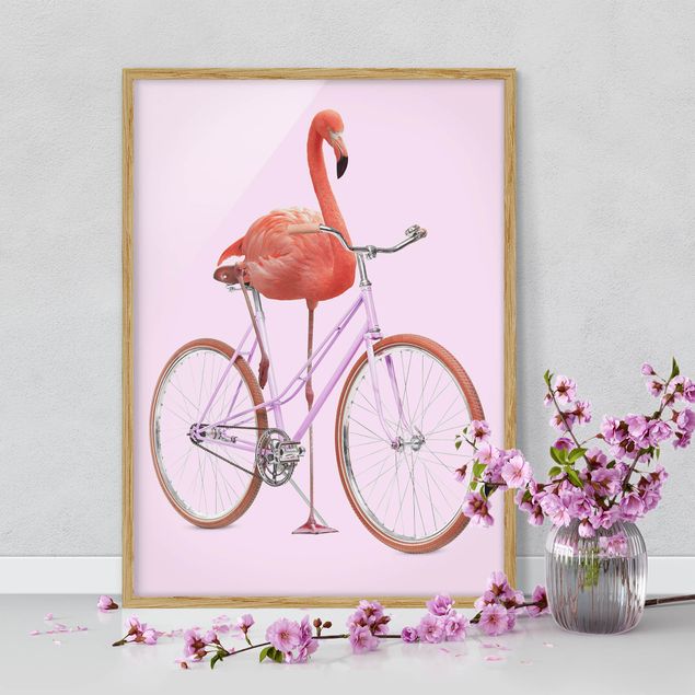 Kitchen Flamingo With Bicycle