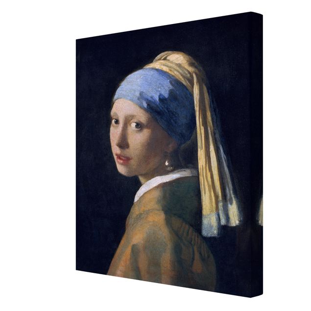 Navy wall art Jan Vermeer Van Delft - Girl With A Pearl Earring