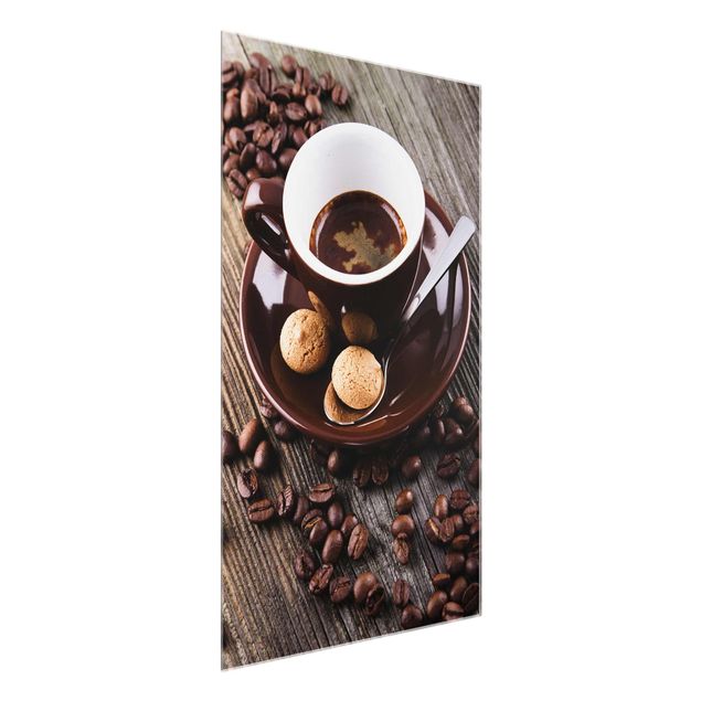 Coffee art print Coffee Mugs With Coffee Beans