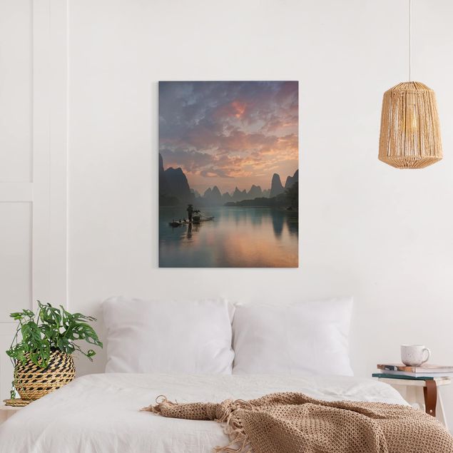 Landscape wall art Sunrise Over Chinese River