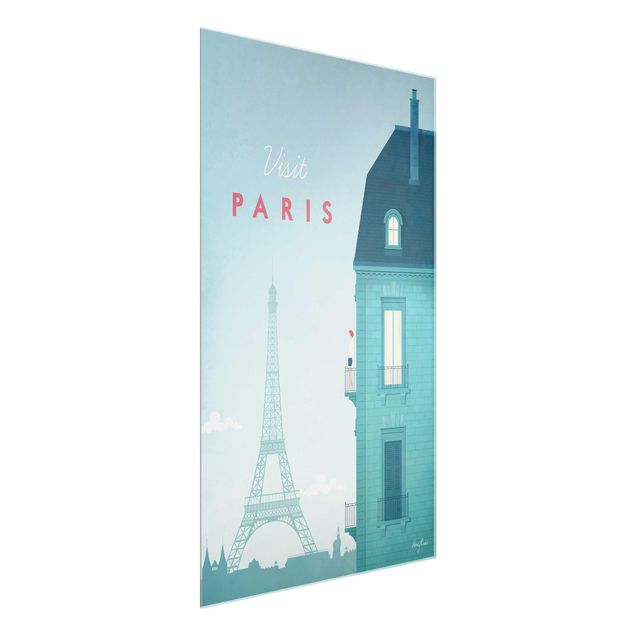 Glass prints architecture and skylines Travel Poster - Paris