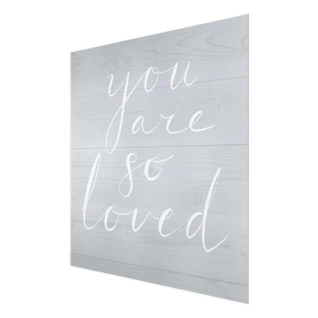 Prints Wooden Wall Gray - Loved