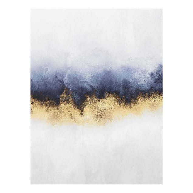 Modern art prints Cloudy Sky With Gold