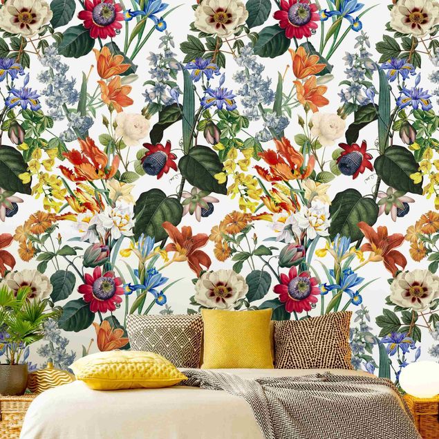 Contemporary wallpaper Colourful Magnificent Flowers