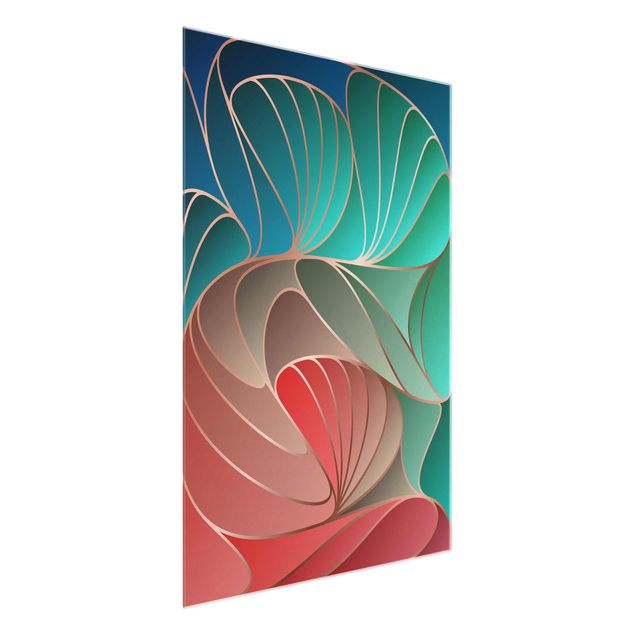 Glass prints abstract Colourful Art Deco