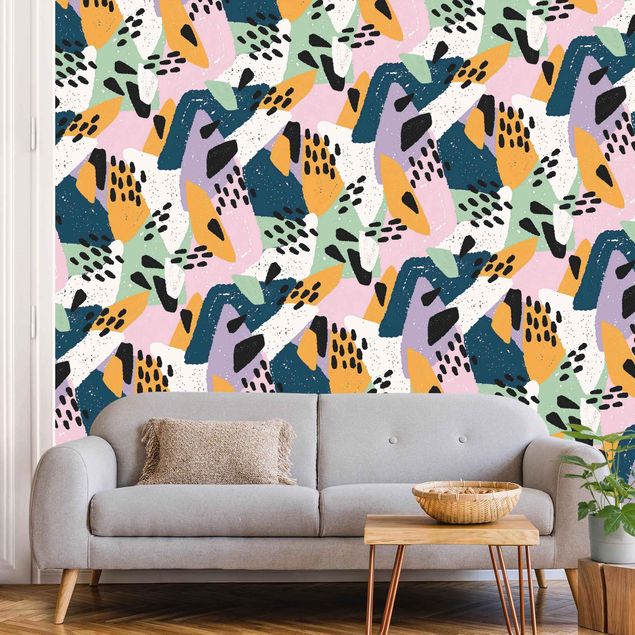 Vintage aesthetic wallpaper Vividly Colourful Pattern With Dots