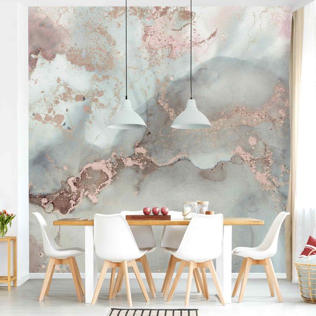 Modern wallpaper designs Colour Experiments Marble Pastel And Gold