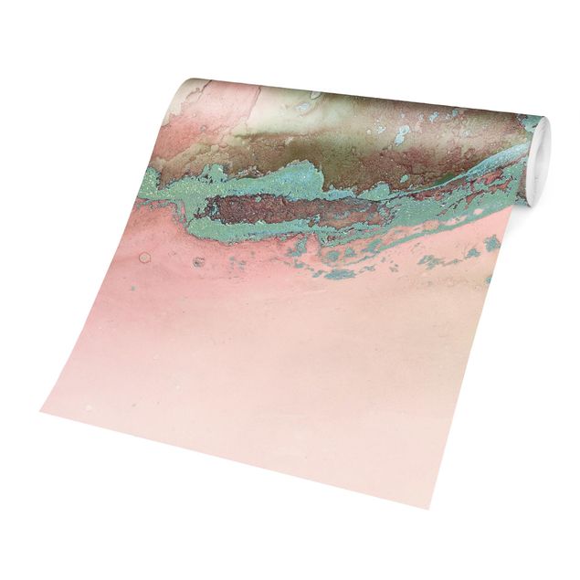 Wallpapers patterns Colour Experiments Marble Light Pink And Turquoise