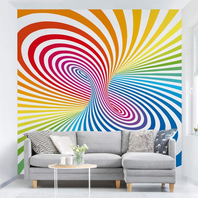 Horizontal striped wallpaper Colour Vortex