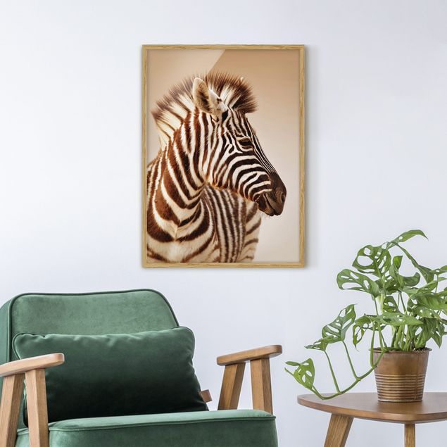 Zebra canvas Zebra Baby Portrait