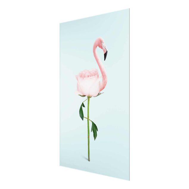 Floral picture Flamingo With Rose