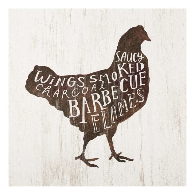 Prints brown Farm BBQ - Chicken