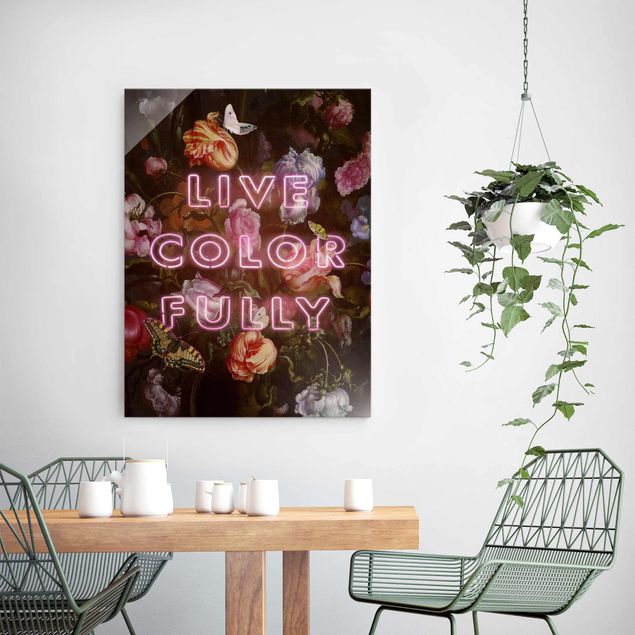 Glass prints flower Live Colour Fully