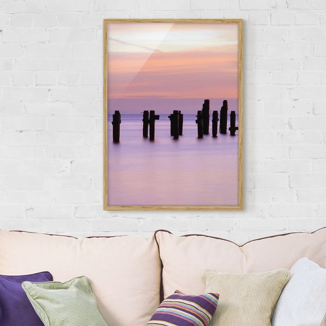 Framed beach prints Sea ​​Romance