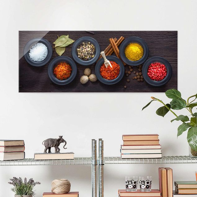 Art posters Black Bowls With Spices