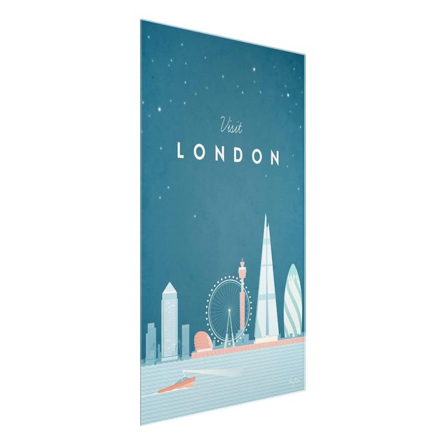Glass prints architecture and skylines Travel Poster - London