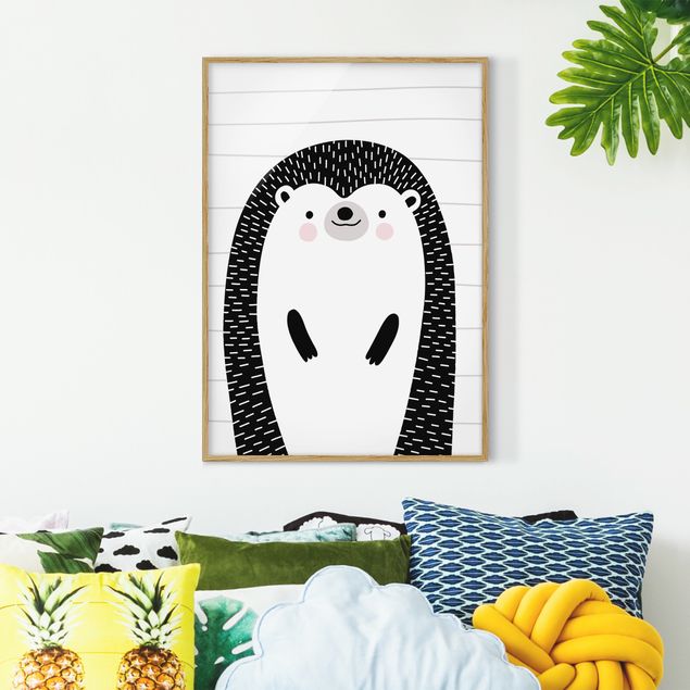 Kids room decor Zoo With Patterns - Hedgehog