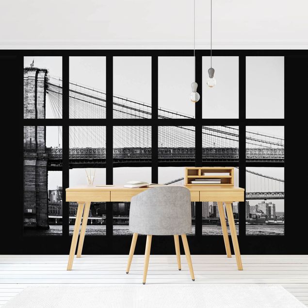Modern wallpaper designs Window Bridges New York