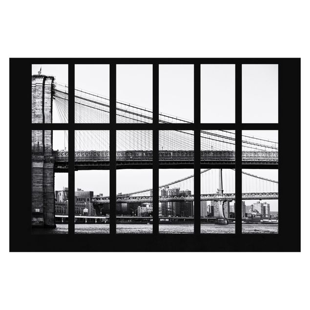 Adhesive wallpaper Window Bridges New York