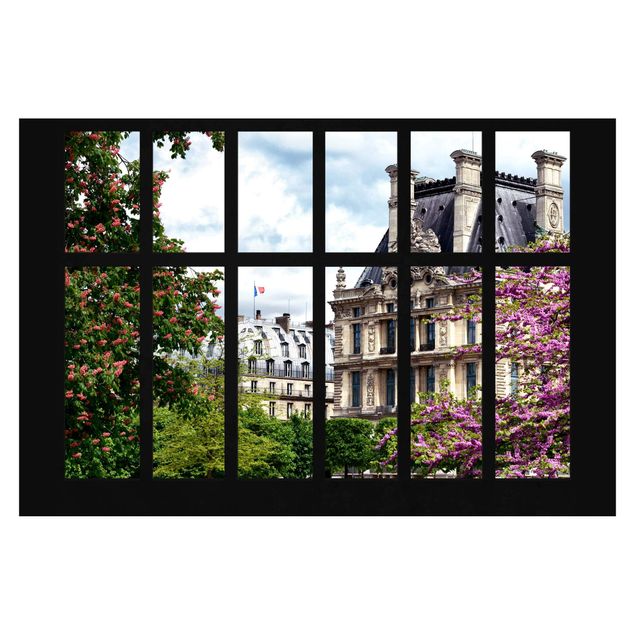 Adhesive wallpaper Window Spring II Paris