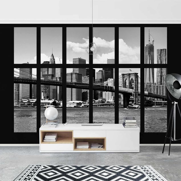 Wallpapers modern Window New York Brooklyn Bridge II