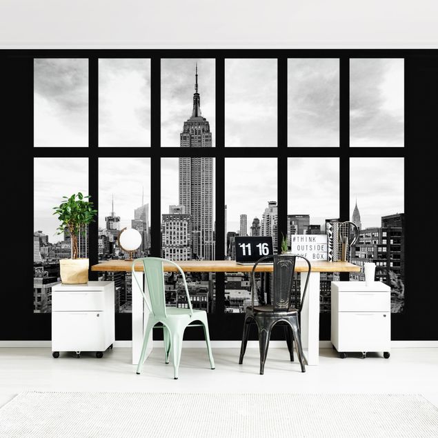 Contemporary wallpaper Window New York Empire State Building
