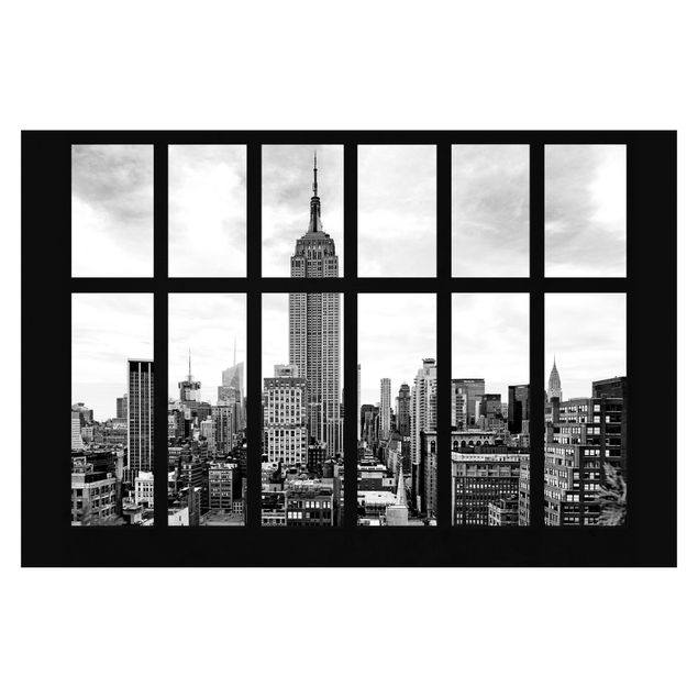 Peel and stick wallpaper Window New York Empire State Building