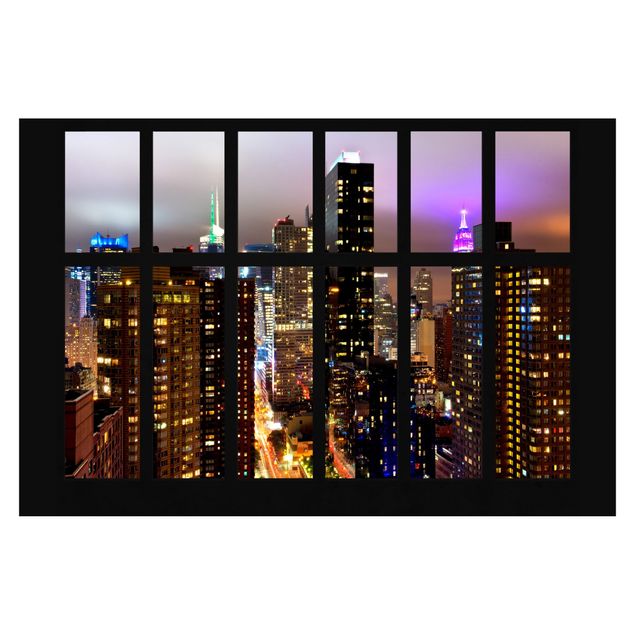 Self adhesive wallpapers Window New York Moonlight