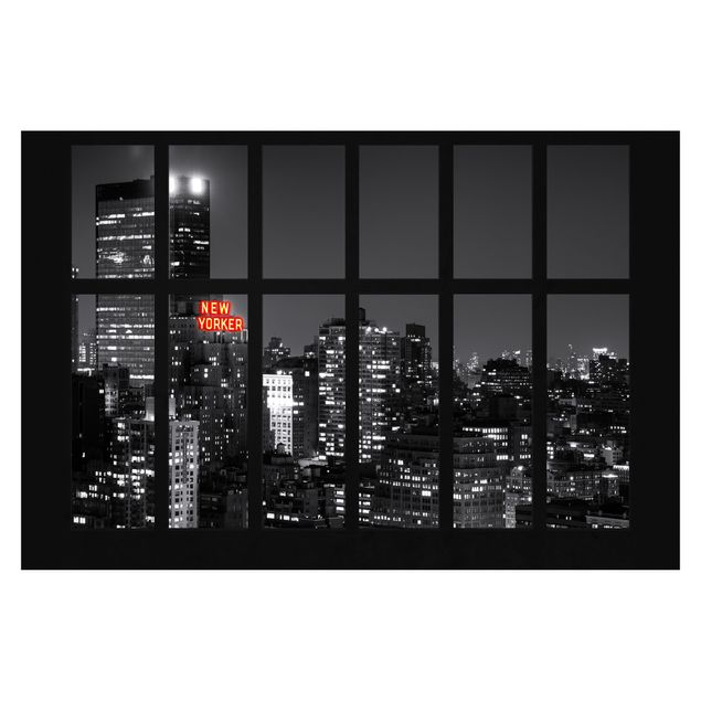 Self adhesive wallpapers Window New York Night Skyline