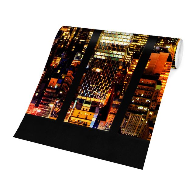 Wallpapers 3d Window View Manhattan Skyline At Night