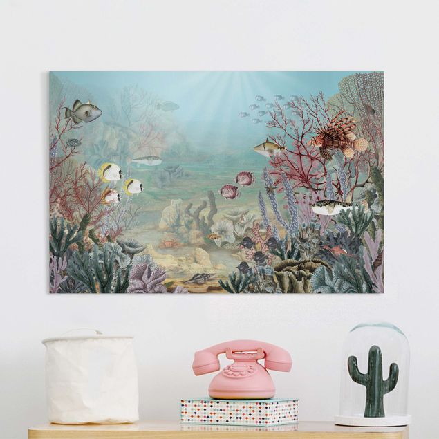 Nursery decoration View from afar in the coral reef