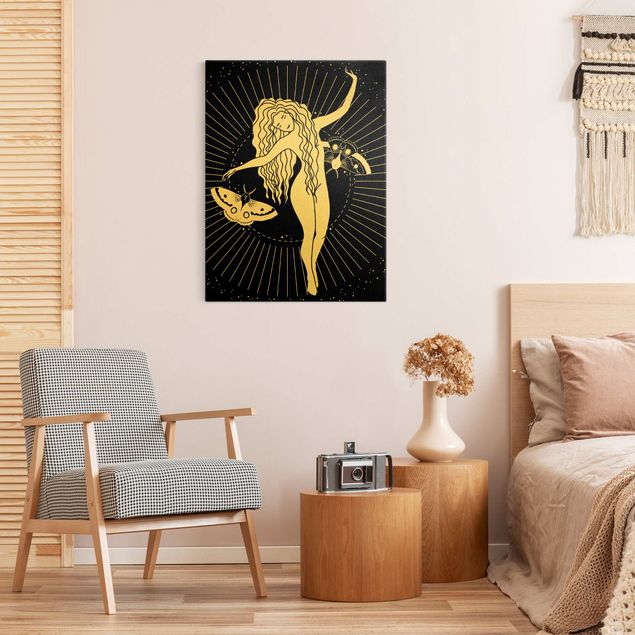 Canvas wall art Illustration Star Dancer And Moth