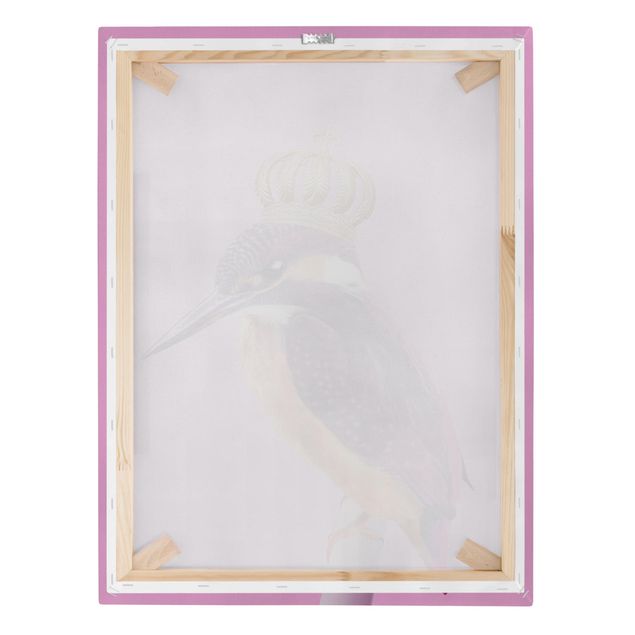 Prints Pink Kingfisher With Crown