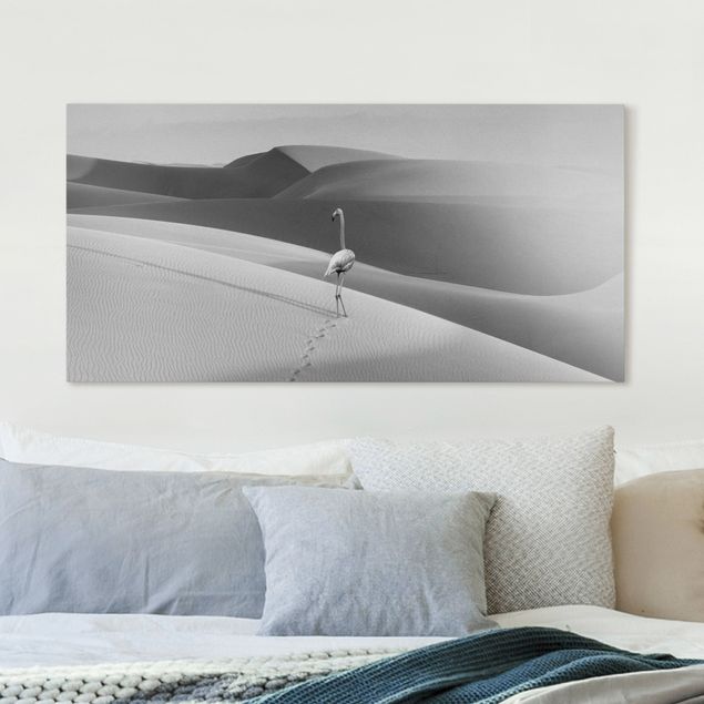 Prints landscape Flamingo In The Desert