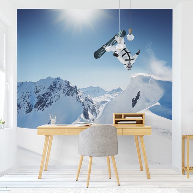 Wallpapers mountain Flying Snowboarder