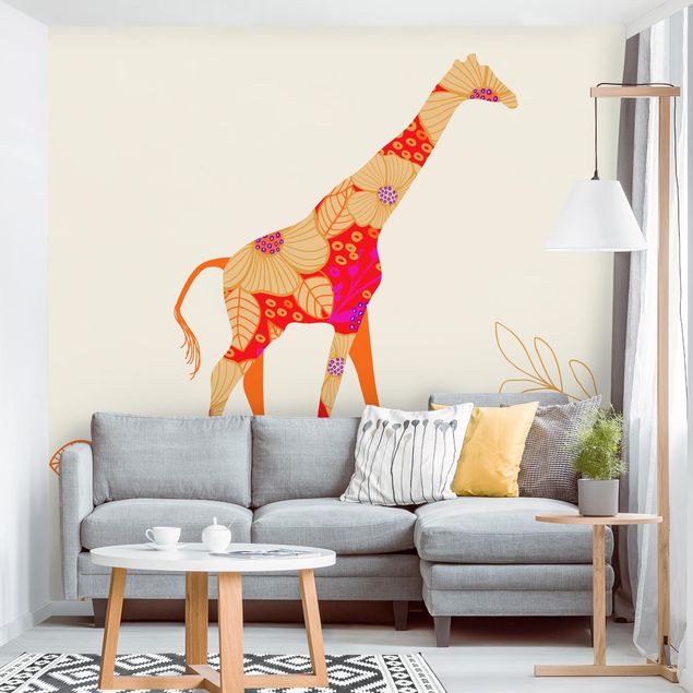 Nursery decoration Floral Giraffe